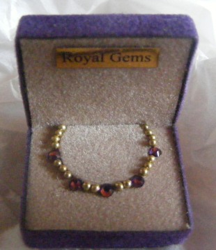 DOLLS HOUSE 1/12TH AMETHYST BOXED NECKLACE